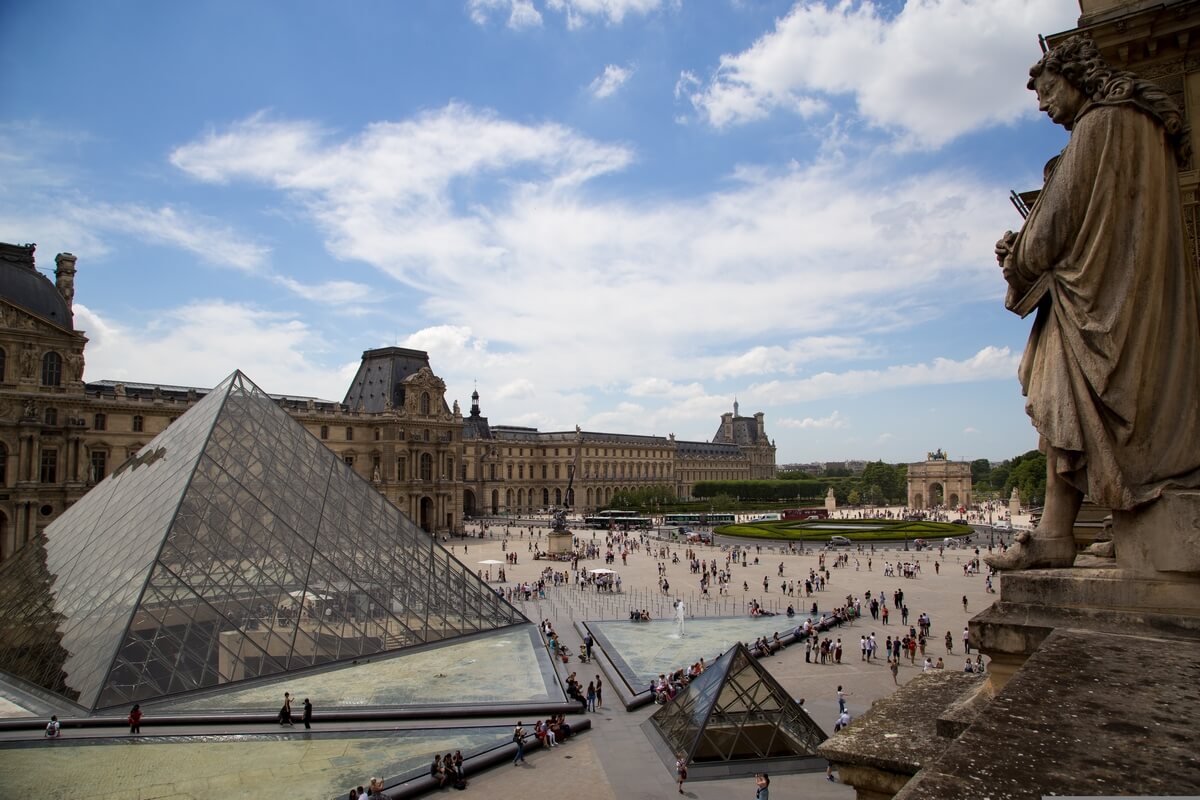 Photo Louvre pyramide Arc de triomphe